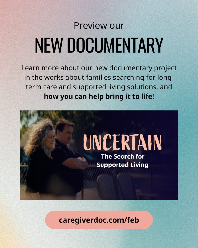 Uncertain Documentary cover artwork. Artwork features a pink to blue gradient with the words Uncertain in pink overlayed on an image of a couple.